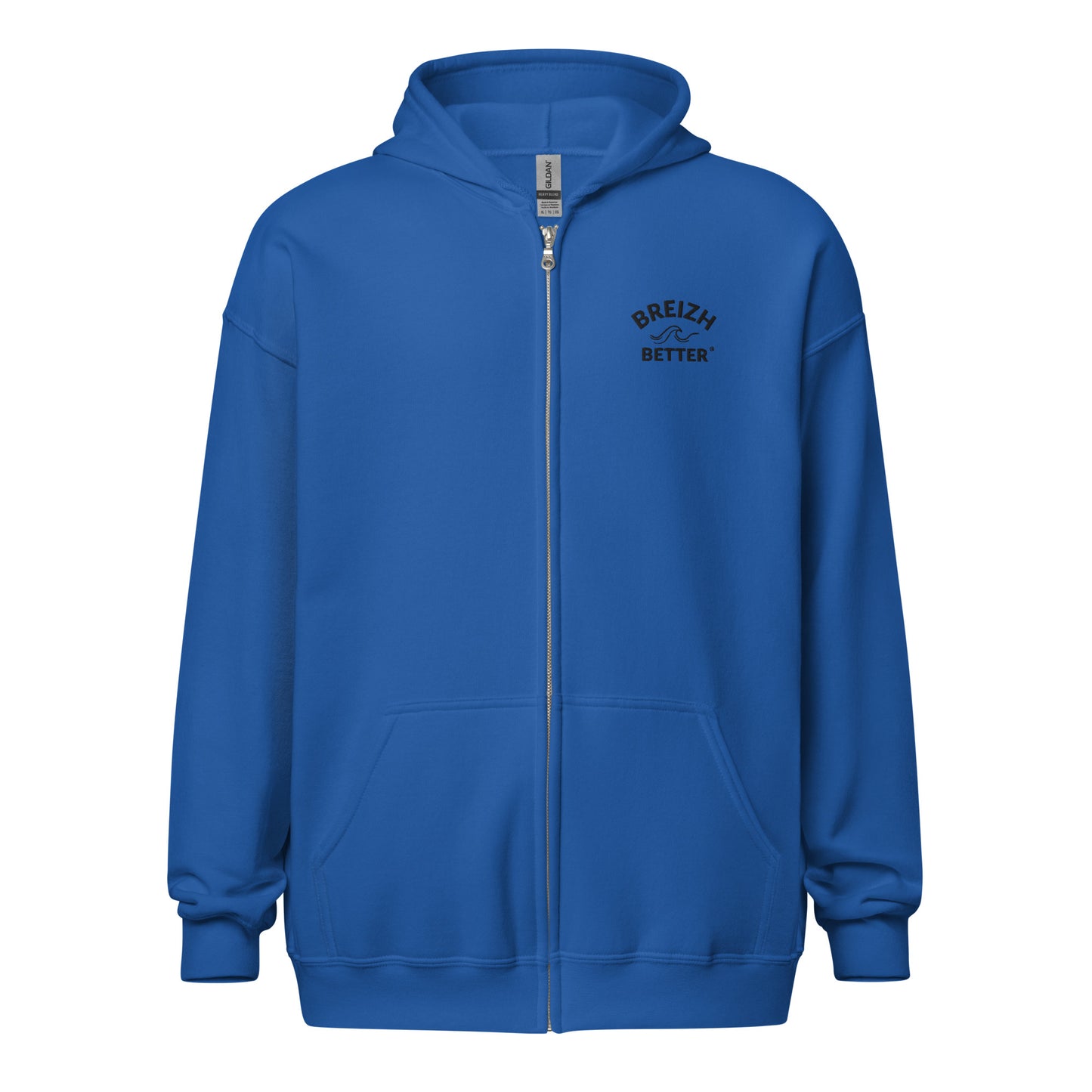 Sweat Zippé Breizhbetter Wave | Brodé Cœur & Imprimé Dos