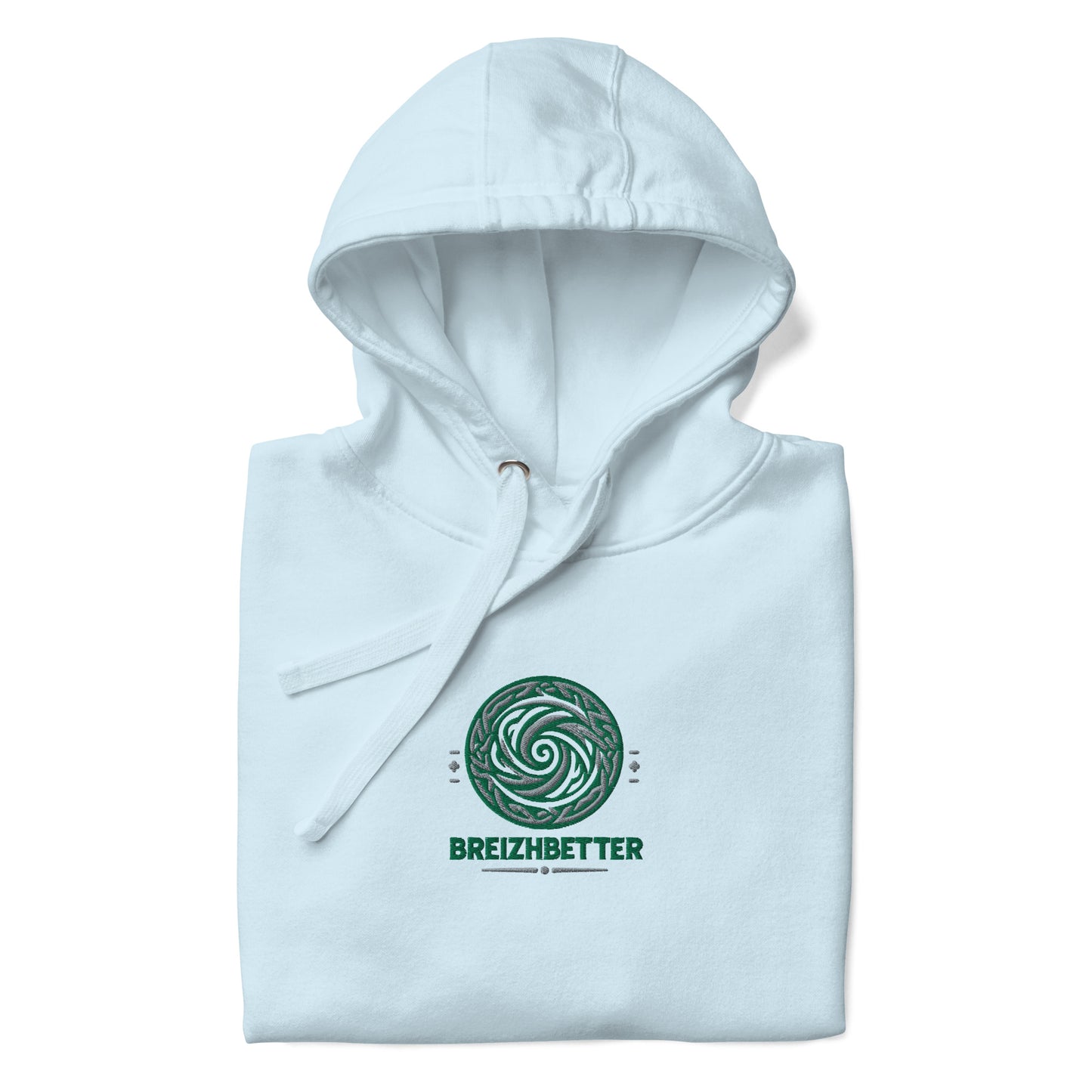 Sweat à Capuche Unisexe Breizhbetter Legende Vert Brodé AV